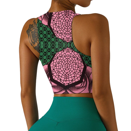 African Pattens Sports Set, 77% Polyester, 23% Spandex